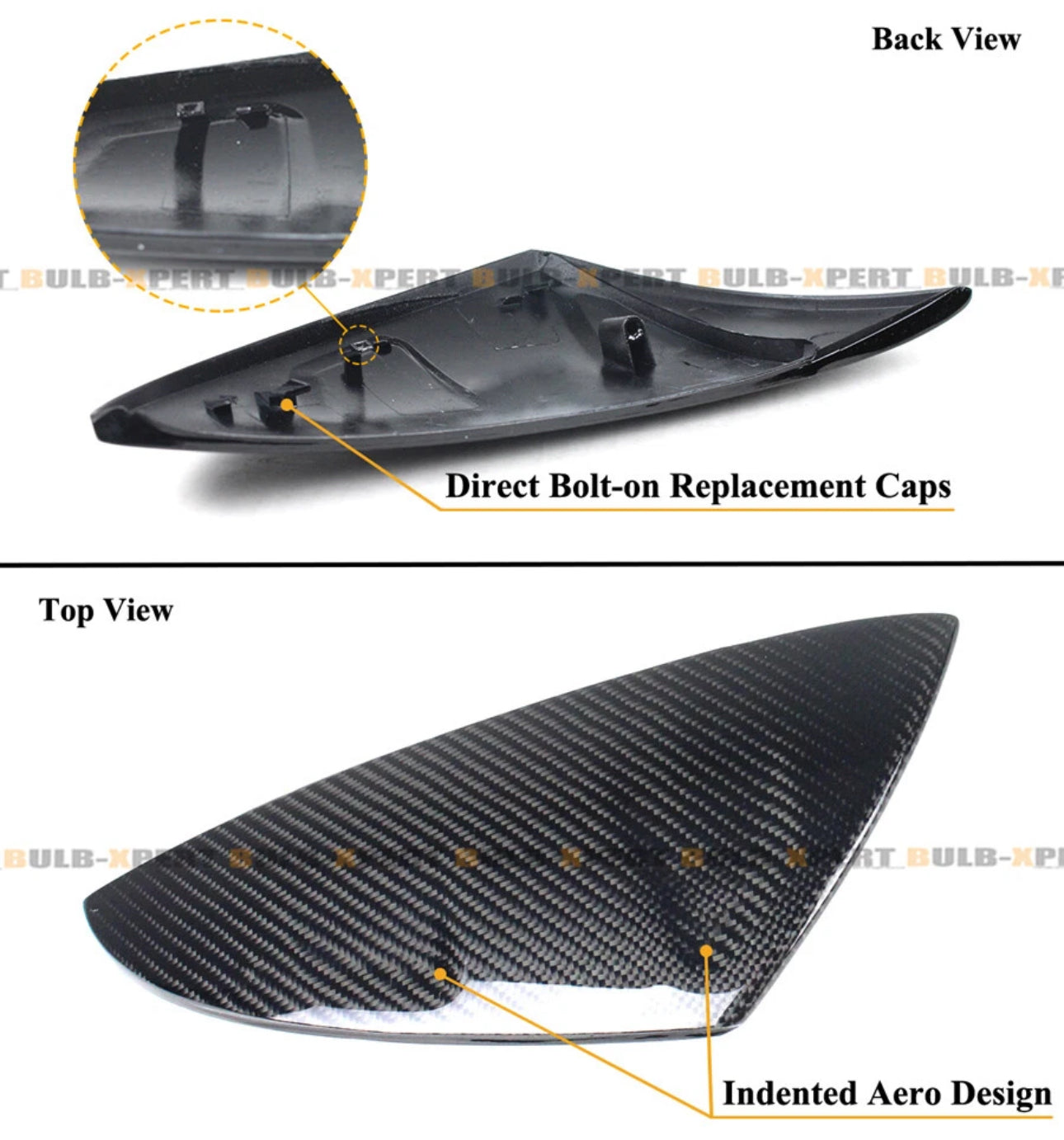 Carbon Fiber Mirror Caps