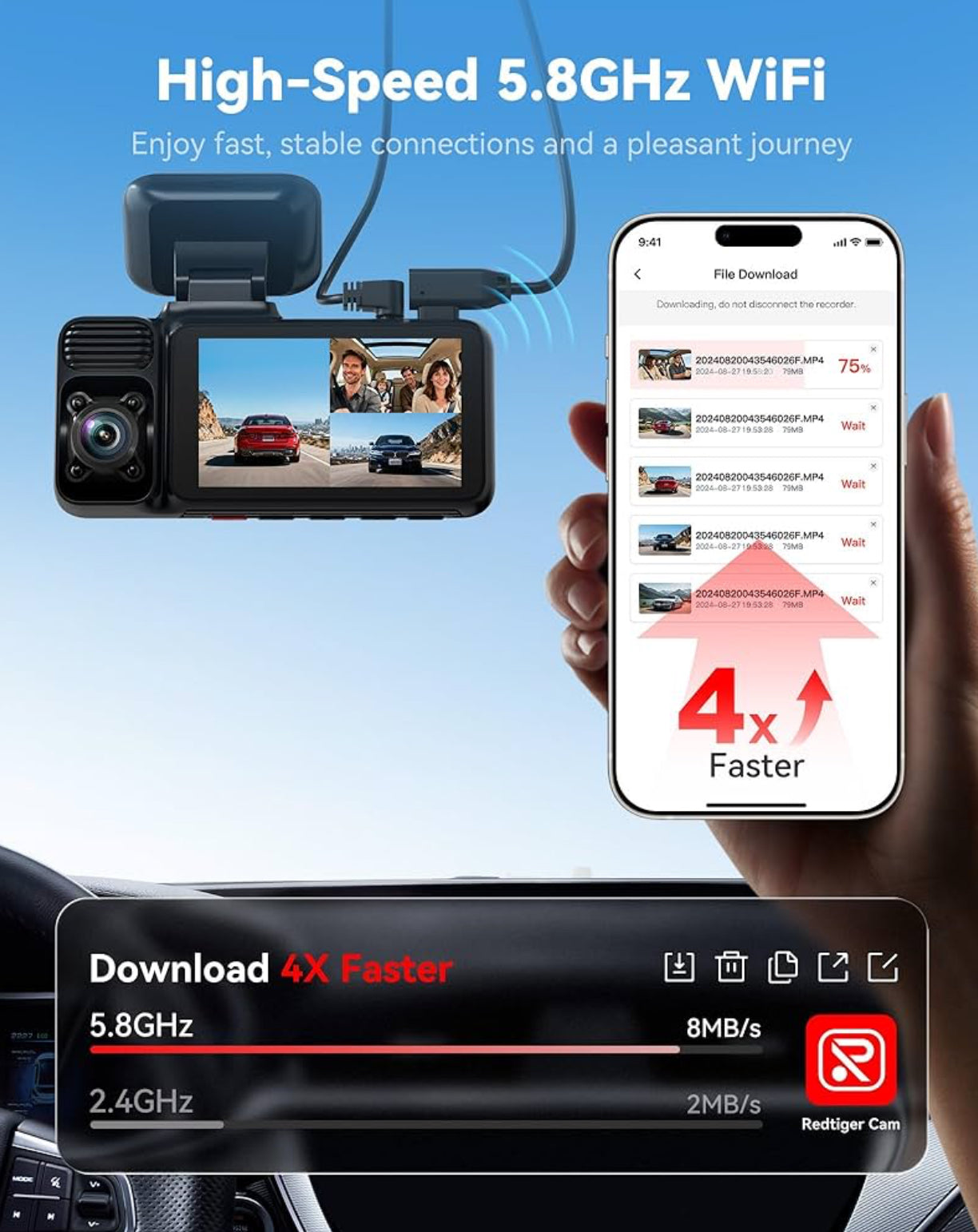 4K 3 Channel Dash Cam