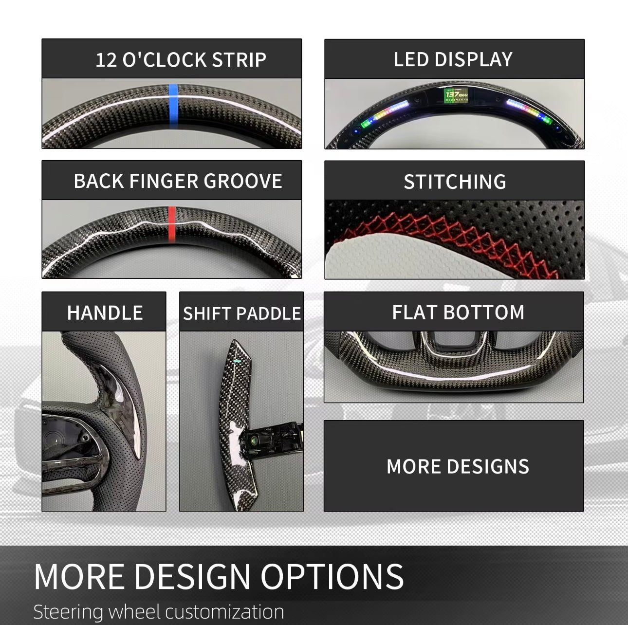Custom Carbon Fiber Steering Wheel