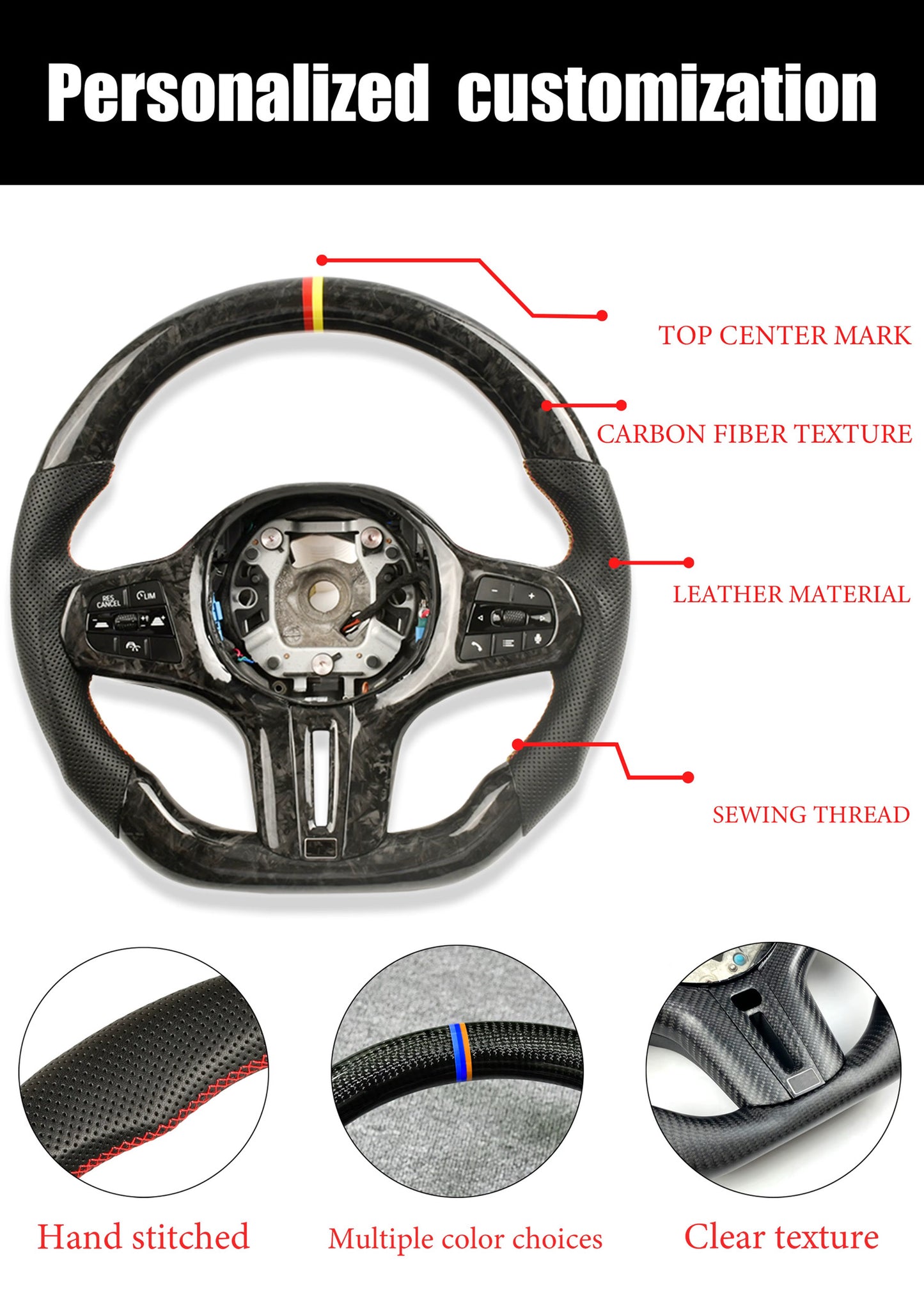 Custom Carbon Fiber Steering Wheel